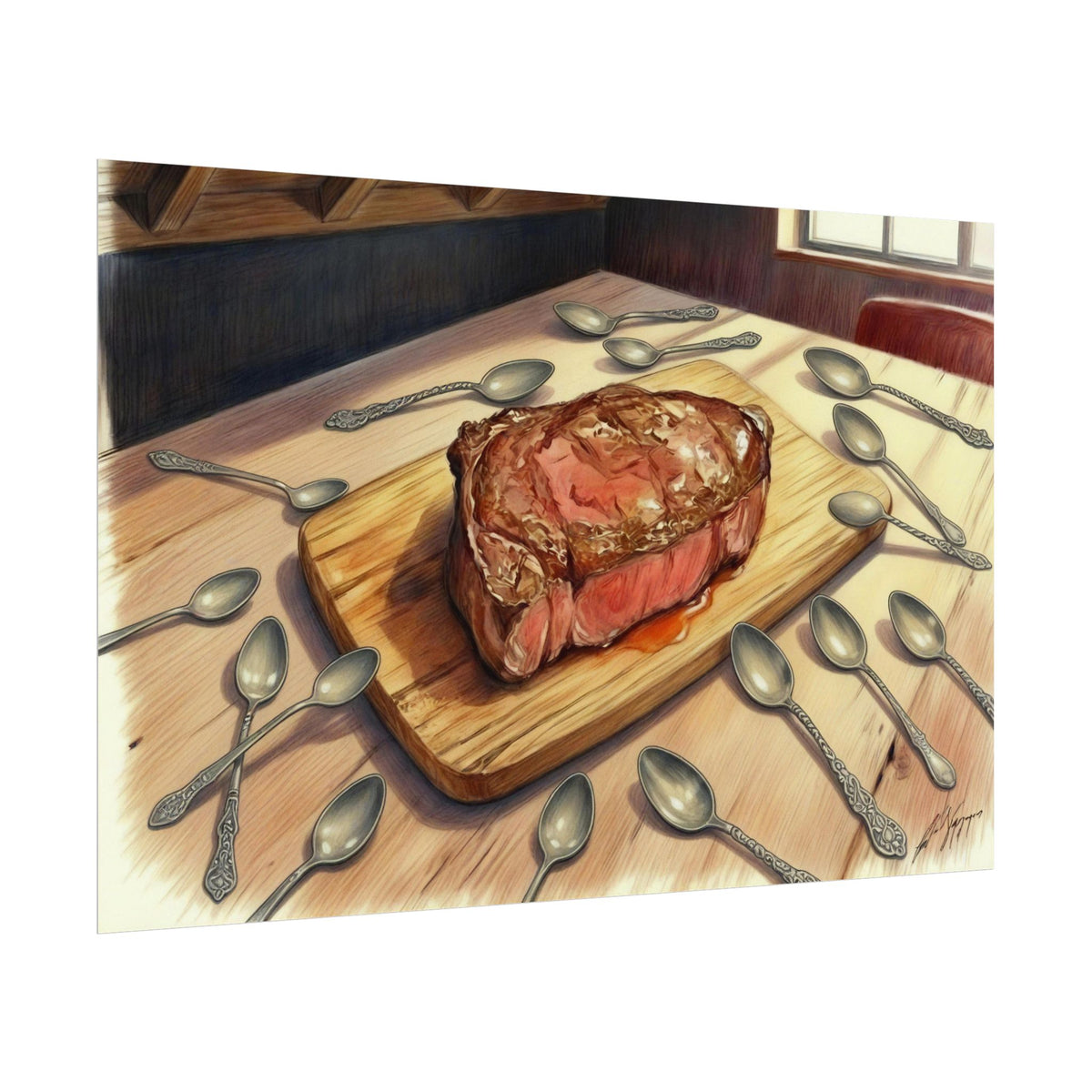 Spoons and Steak - Fine Art Print