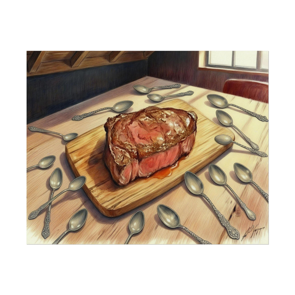 Spoons and Steak - Fine Art Print