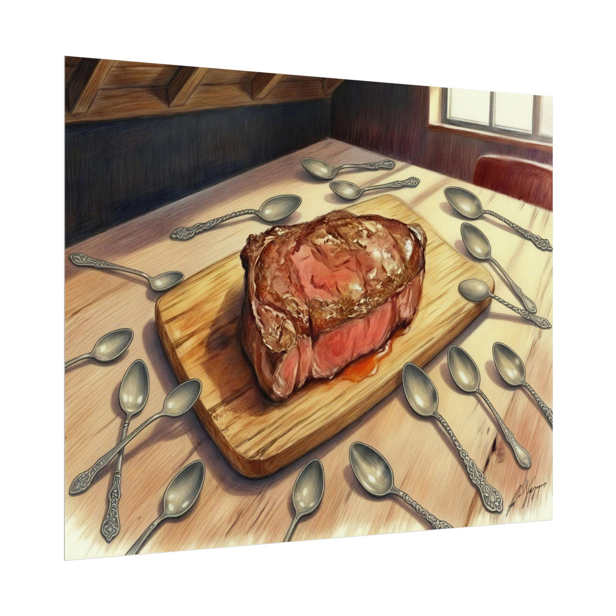 Spoons and Steak - Fine Art Print