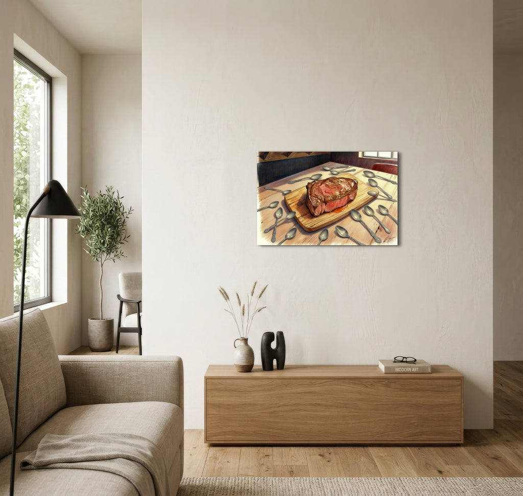 Spoons and Steak - Fine Art Print